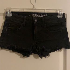 American Eagle Black Denim Shorts